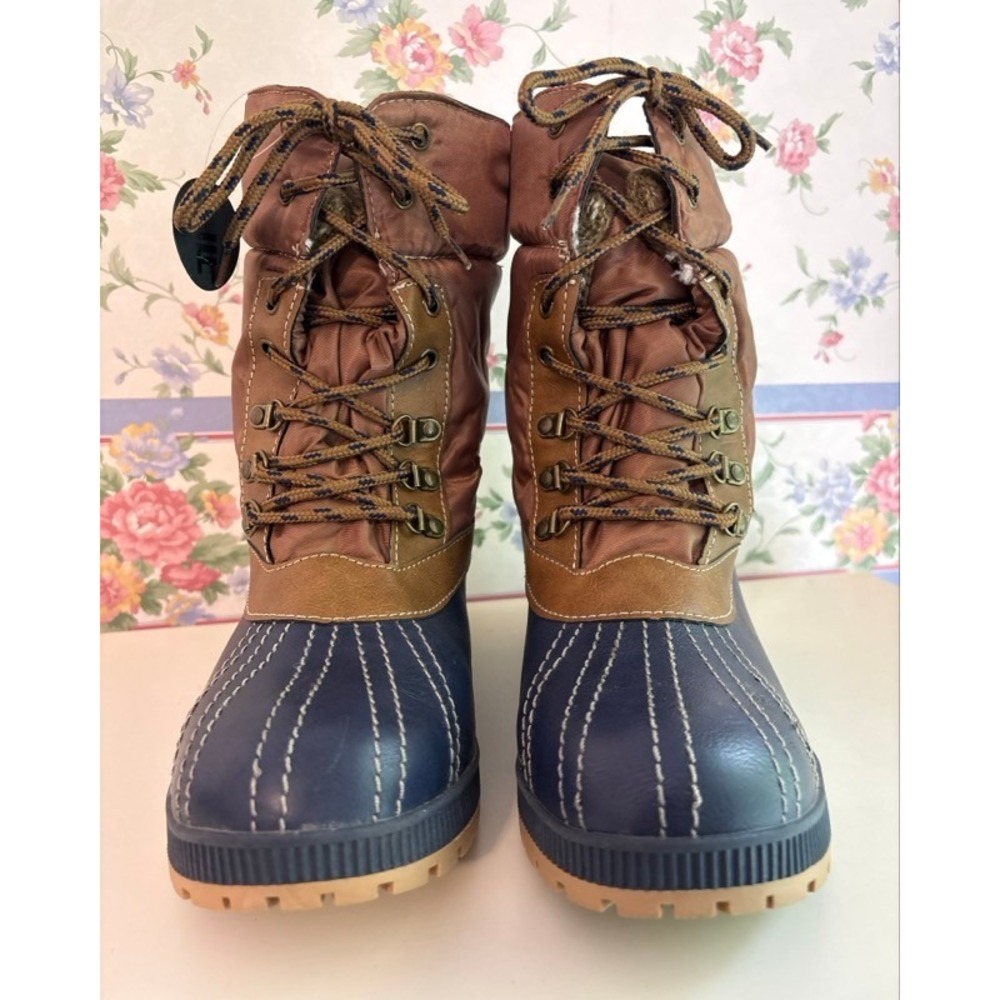 London Fog Womens Water Resistant Duck Boots Quilted Winter Rain Boots Size 11 - Picture 4 of 11